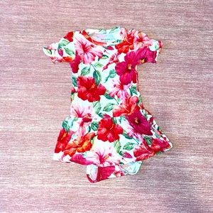 Posh Peanut girl’s tropical print romper size 12-18 months.